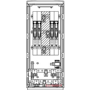 Anschlussschrank - Vorzählerkasten VZK F3/1 1080 Cu/EV240 2x160L BB Netz NÖ - VKF33.EV.2.BB