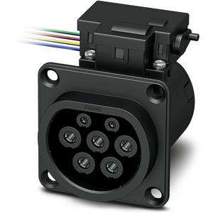 Ladesteckvorrichtung Elektromobilität - Infrastruktur-Ladedose EV-T2M3SO12-4P-B - 1164300
