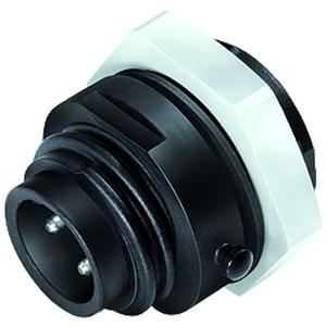 Rundsteckverbinder (Industriesteckverbinder) - RD24 Flanschstecker 3-polig + PE Schraubklemmen Zentralbefestigung - 09 4223 150 04