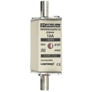 NH-Sicherungseinsatz - NH-Sicherung gG Gr.000 690VAC/250VDC 80A mit spannungsführenden Grifflaschen - T228453