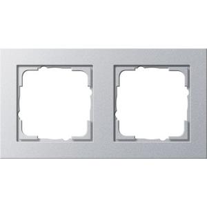 Abdeckrahmen - 2-fach Abdeckrahmen für E2 Farbe Aluminium - 021225