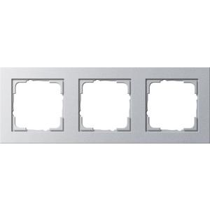 Abdeckrahmen - 3-fach Abdeckrahmen für E2 Farbe Aluminium - 021325