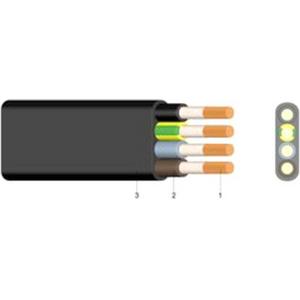 Flachleitung - Gummi Flachleitung mittel NGFLGÖU 4x16 schwarz - NGFLGÖU   4X 16   SW