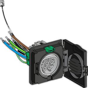 Ladesteckvorrichtung Elektromobilität - T2-Steckdosen-Baugruppe 3-Ph IEC - Wallbox-Ersatzteil - EVP1HSM23