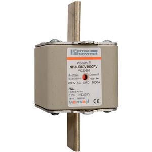 NH-Sicherungseinsatz - NH-Sicherung aR Gr.3 690VAC 1000A m. spannungsführenden Grifflaschen DKM - W320593