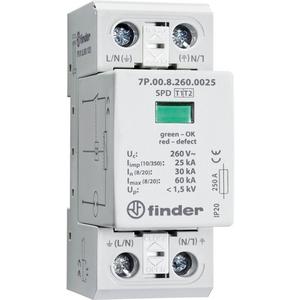 Kombi-Ableiter für Energietechnik - Überspannungsableiter Typ 1+2 Varistor und Funkenstrecke für TN-S und TT-Netze - 7P.01.8.260.1025