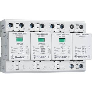 Kombi-Ableiter für Energietechnik - Überspannungsableiter Typ 1 + 2 Varistor + Funkenstrecke zwischen L1 L2 L3-N - 7P.04.8.260.1025