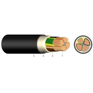 Starkstromkabel mit Funktionserhalt - PVC Kupfer-Erdkabel E-YY-J 5X10 RM 50m Trommel - E-YY-J   5X 10    RM