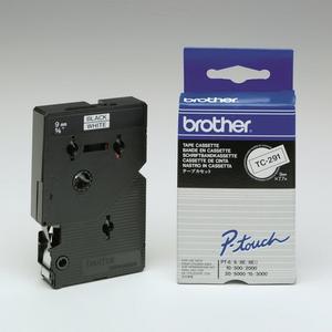 Schriftband - Schriftband TC291 Bandfarbe weiss, Schriftfarbe schwarz, 9 mm - TC291 SCHWARZ/WEISS