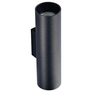 Wandleuchte - Wand-Anbauleuchte zylindrisch 2xGU10 8W schwarz IP20 - BR57160180