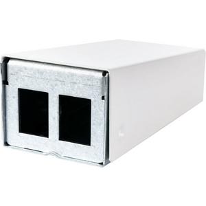 Frontpanel/Patchpanel leer (Schaltschrank) - Keystone AP-Gehäuse 2 Port reinweiß unbestückt - 130861-0202KE