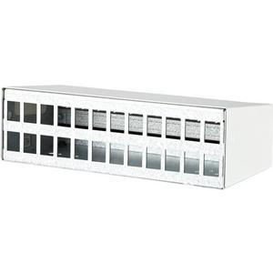 Frontpanel/Patchpanel leer (Schaltschrank) - Keystone AP-Gehäuse 2x12 Port reinweiß unbestückt - 130861-2402KE