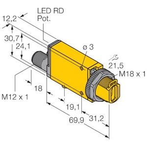 Lichtleitersensor / Lichtleiterverstärker - Opto-Sensor Lichtleiter-Sensor für Glaslichtleiter - B-34626