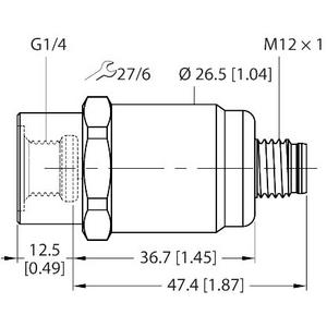 Druck-/Absolutdruckmessumformer - Drucktransmitter mit Stromausgang (2-Leiter) - T-10 0000330