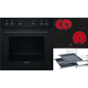 Herd-Set - Einbau-Herd iQ100 mit Kochfeld herdgesteuert iQ300 und Teleskopauszug 2-fach