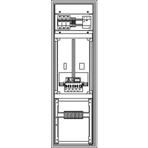 Zähler-Komplettschrank - ZV-N-1Z-A-1GF oben (HKL-D02-ÜA(3)B/C) Netz NÖ - N1A1O-NZ.3BC