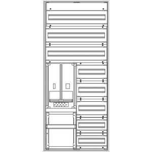 Zähler-Leergehäuse - ZV-N-1Z-B-3GF oben-5GF rechts (leer) Netz NÖ - N1B3O5R