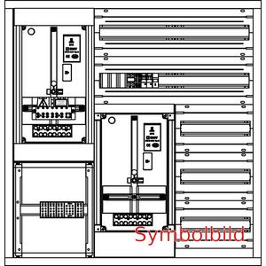 Zähler-Komplettschrank - ZV-N-1Z-C-WLV-2GF oben-3GF rechts (HKL-D02-ÜA(3)C) Netz NÖ - N1CW2O3R-NZ.3C