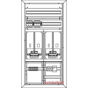 Zähler-Komplettschrank - ZVR-N-2Z-B-2GF oben (HKL-D02-ÜA(3)C) PR Netz NÖ - N2B2O-NZ.3C-R