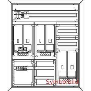 Zähler-Komplettschrank - ZVR-N-2NT-C-1GF oben-2GF rechts (HKL-1xD02-ÜA(3)C) PR Netz NÖ - N2CNT1O2R-1NZ.3C-R