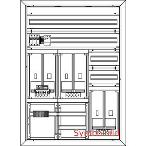 Zähler-Komplettschrank - ZVR-N-2NT-C-2GF oben-2GF rechts (HKL-1xD02-ÜA(3)C) PR Netz NÖ - N2CNT2O2R-1NZ.3C-R