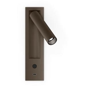 Wever & Ducré - Wand-Halbeinbauleuchte MATCH SNOOZE WALL SEMI REC 1.0 LED 2700K bronze - 177554Q3