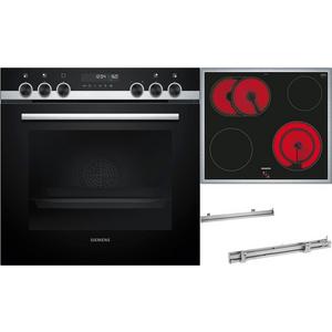 Herd-Set - Herd-Set Einbau-Herd iQ500 mit Glaskeramik Kochfeld und Clip-Vollauzug Teleskop