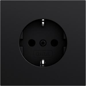 Steckdose - SCHUKO-Steckdose System 70 Schwarz matt lack. - 418874