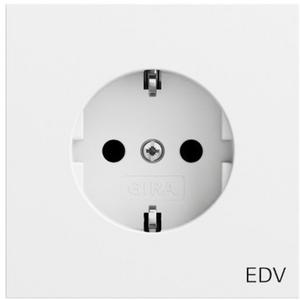 Steckdose - SCHUKO-Steckdose Aufdruck EDV System 70 Reinweiß matt lack. - 445872