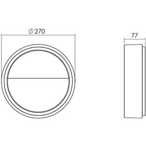 SG-Leuchten - Außenleuchte IP66 FRAME ROUND WALL weiß 7W LED 390lm 3000K Phasenabschnitt - 605046