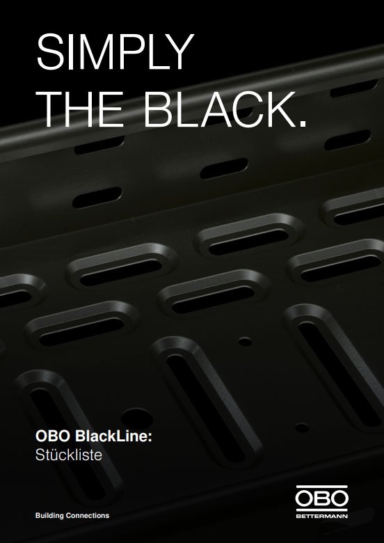 OBO BlackLine Broschüre Stückliste