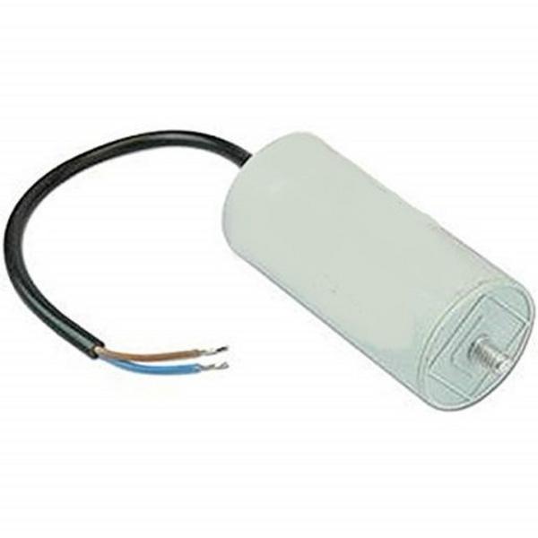 Capacitor With 250mm Flying Leads Thread Mount 25uF 240V 09100602, Ideal Electrical Catalogue Light Fittings Control Gear Capacitor - Construction Supplies Australia