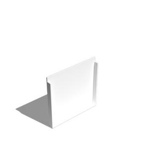 DUCT END CAP MAXI TRUNKING 75X75MM WHITE