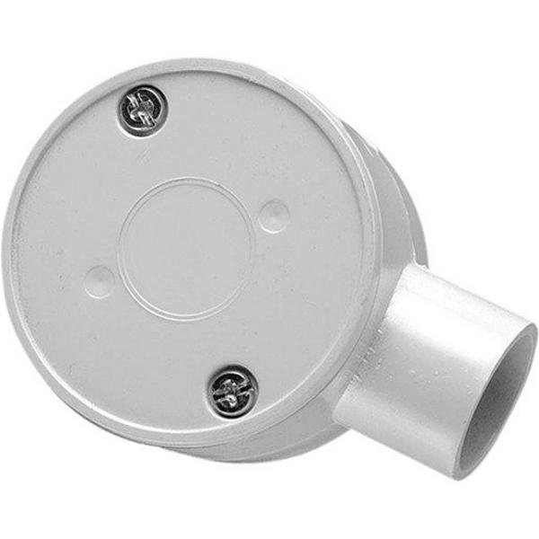 Junction Box 20mm 1Way Rigid Entry - Grey, Ideal Electrical Catalogue Cable Management Conduit Rigid Conduit Junction Box - Construction Supplies Australia