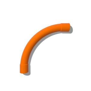 BEND SWEEP 90 DEGREE PVC HD 25MM ORANGE