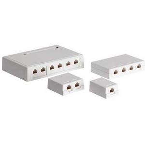 SURFACE MOUNTING BOX 1 WAY CAT5E 8P8C WHITE