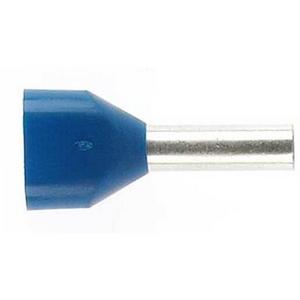 TERMINAL BOOTLACE FERRULE TWIN WIRE PRE-INSULATED 2.5MM BLUE (100PK)