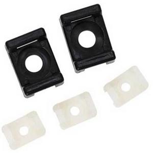 CABLE TIES SCREW MOUNT NYLON 6MM HOLE SUITS 4.8MM TIE 100PK NATURAL