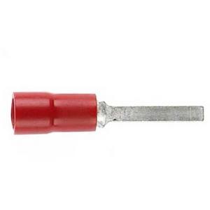 TERMINAL 100PK FLAT BLADE PRE-INSULATED 0.50 - 1.6MM2 2MM BLADE RED
