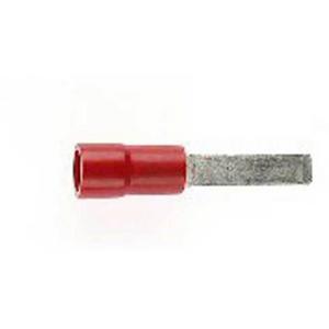 TERMINAL 100PK FLAT BLADE DOUBLE GRIP PRE-INSULATED 0.50 - 1.6MM2 3MM BLADE RED