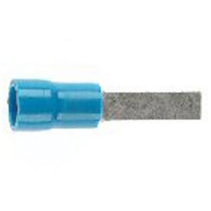 TERMINAL 100PK FLAT BLADE DOUBLE GRIP PRE-INSULATED 1.0 - 2.6MM2 3.5MM BLADE BLUE