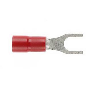 TERMINAL FORK DOUBLE GRIP 0.50-1.6MM2 4MM RED (PKT 100)