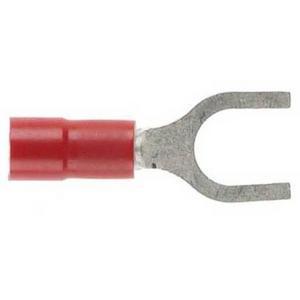 TERMINAL FORK DOUBLE GRIP 0.50-1.6MM2 5MM RED (PKT 50)
