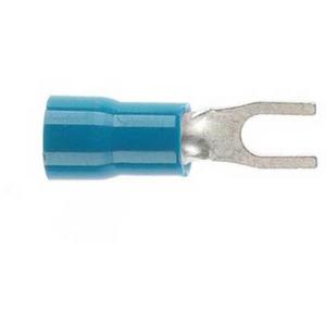 TERMINAL FORK DOUBLE GRIP 1.0-2.6MM2 3MM BLUE (PKT 100)