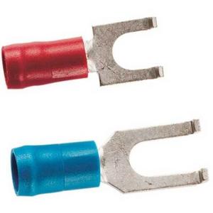 TERMINAL FORK 1.0-2.6MM2 4MM2 BLUE (PKT 100)