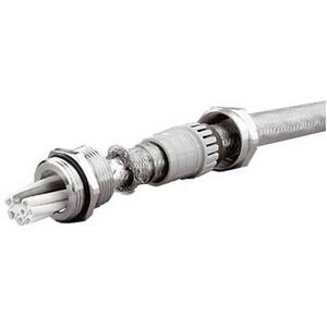 CABLE GLAND SHIELDED LONG LONG METAL 11-17MM CABLE OD 25MM THREAD