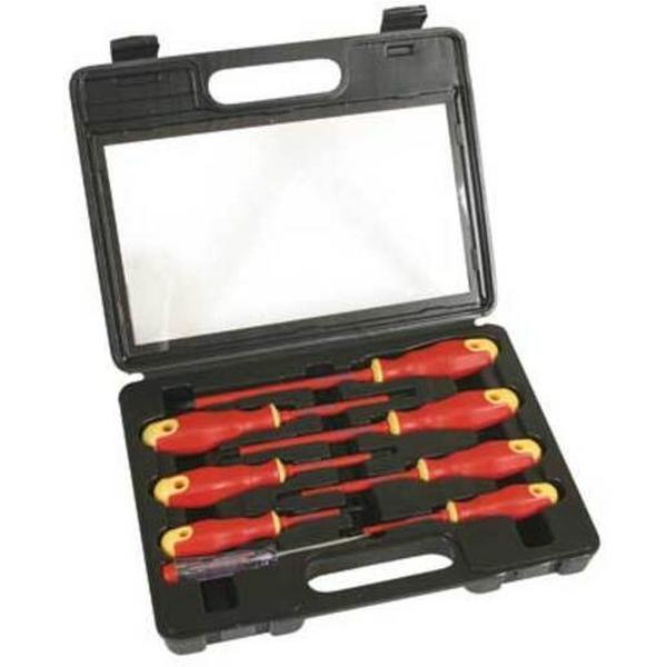 8Pce 1000V S/Driver Kit/Free V/F T7107, Ideal Electrical Catalogue Tools Instrumentation Hand Tools Screwdriver For Slot Head Screws - Construction Supplies Australia