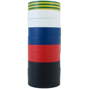 INSULATION TAPE RAINBOW 10 ROLLS 18MM X 20M
