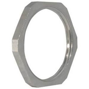 LOCK NUT BRASS NICKEL PLATED FITTING 63MM