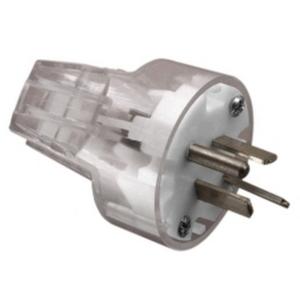PLUG TOP EXTENTION POLYCARBONATE FOR ORDINARY DUTY FLEX 10A 250V 3 FLAT PINS 1 ROUND PIN T